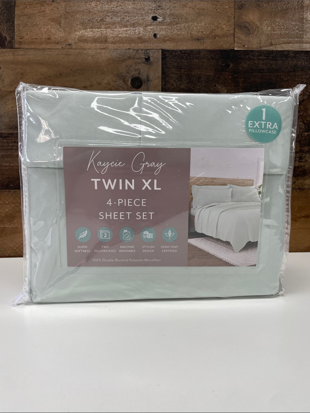 Twin XL 4-Piece Sheet Set in Light Mint